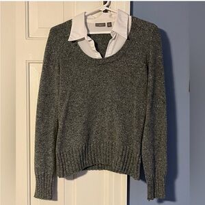 Apt 9 Shirt Twofer collared sweater shirt combo medium